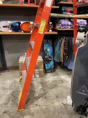 Ladders so customers can go up to the stars