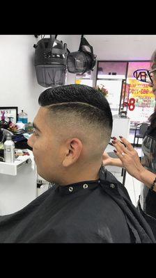 Skin fade with line.