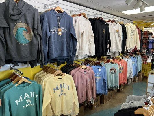 Best selection of hoodies on the island.