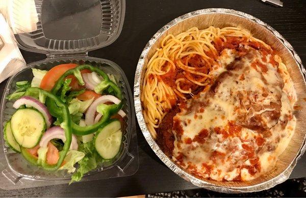 Chicken parm & salad