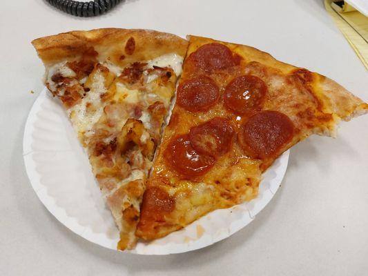 BBQ Chicken and Pepperoni Slices