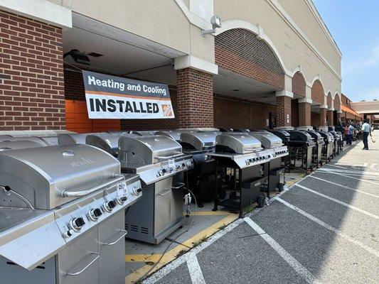 Get your 'Grill On' for the FOURTH.  Home Depot has got them put together and ready to go.