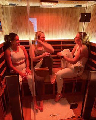 2 saunas and you can meditate on your own or make it a friends date.