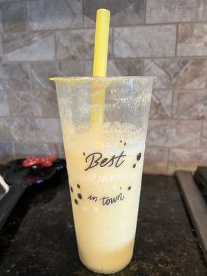 Passion Fruit Smoothie (I couldn't wait to drink, lol)