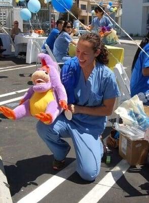 Dr. Jessica Heit at a children's health fair