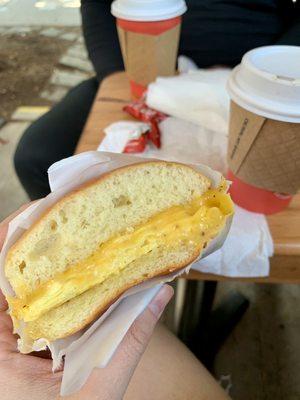 Egg and cheese sandwich