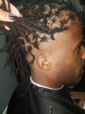 Dread Retwist & side Fade