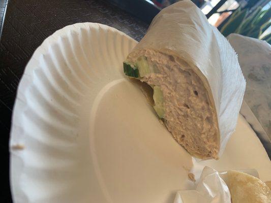 Half a tuna wrap!