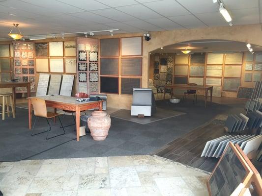 Our showroom features a beautiful selection of tile and stone from all around the world!