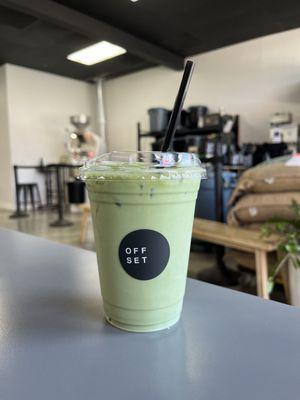 iced matcha latte, unsweetened - $5.50