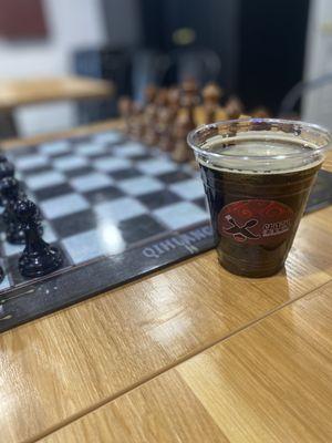 Sip some Nitro Cold Brew while playing that awesome chess.