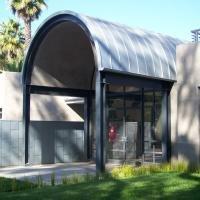 Using Zinc to finish off this entry way located in Santa Barbara