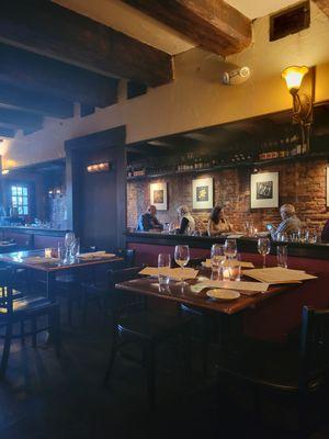 Downstairs dining space