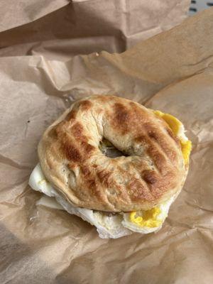 Sausage, Egg, Cheese on Bagel Sandwich