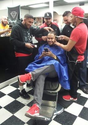 Jrs Barbershop keeping our haircuts sharp.