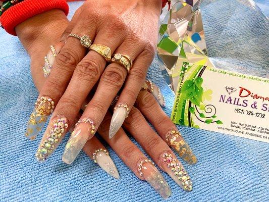 #nail #nails #nailart #diamond #diamondnails #diamondnail #nailsalon #nailacrylic #acrylic