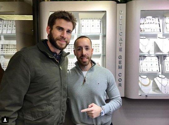 Liam Hemsworth stopping by Delicate Gem