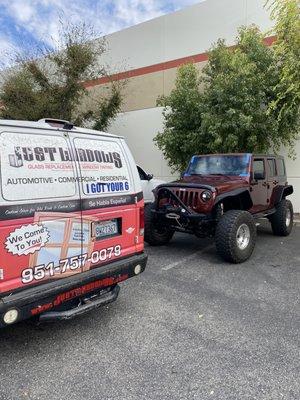 Windshield replacement for off-road warehouse in Menifee