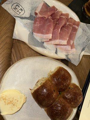 Kiln bread and ham