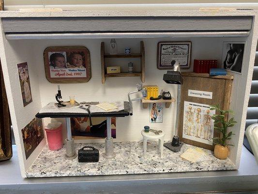 Diorama in one of the exam rooms