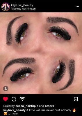 Volume lashes  perfection