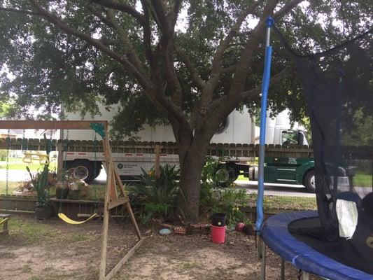 Our full trailer being delivered to our new Texas home 4 days later