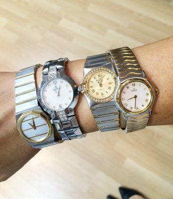 Concord, Omega and Ebel watches