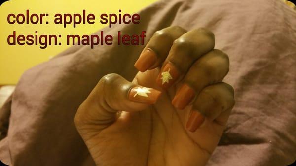 Looks more like pumpkin pie but that's why I chose it! Yummy nails, odd but true:)