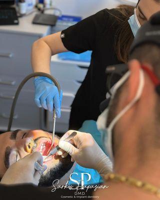 Doctor Sarkis and the team hard at work creating another dream smile