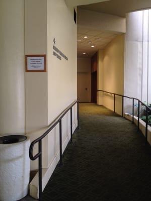 the ramp to the building