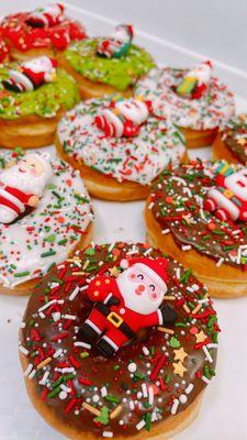 The happy Santa Claus donut