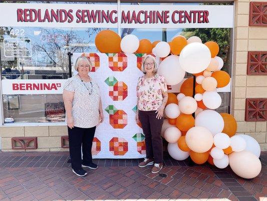 Chris and Trenna, the owners of Redlands Sewing Center and Cotton Gin Fabric.