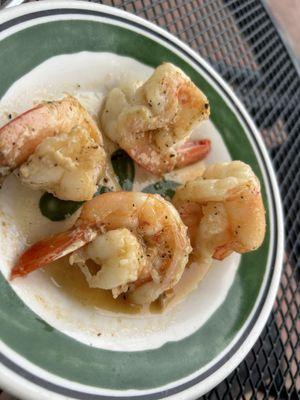 Wood fired shrimp for the salad - had scallops before too- so good!