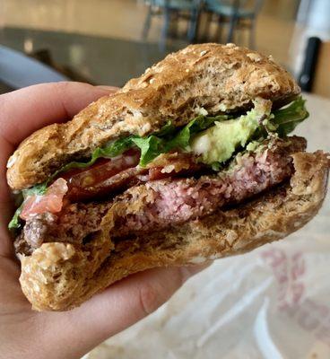 Avocado Bacon Club Burger, $6.99