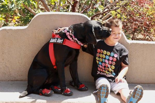 Just an update on Tristen. Heres Tristen and his service dog Roxy. Thanks for your kindness.