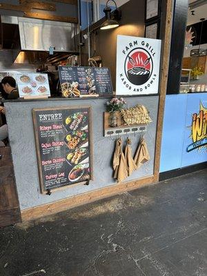 Menu and front counter