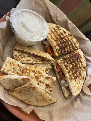 Sriracha Melt- Extra Toasted- No Tomatoes with Tzatziki and Pita Side