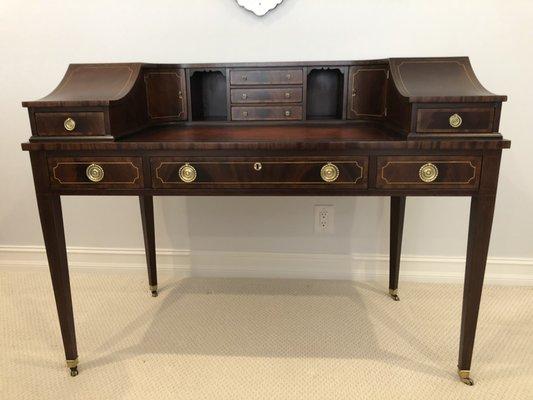 Mahogany desk refinished