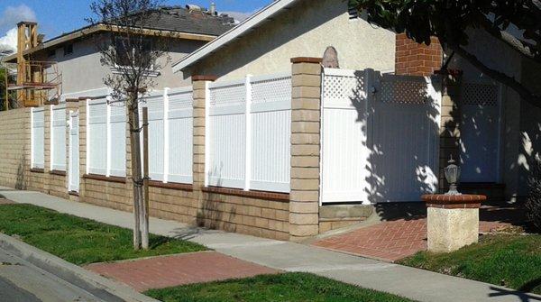 Fence with lattice reveal (Fountain Valley)