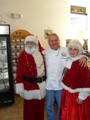 Maurice was good enough this year to get a visit from Mr & Mrs Claus.