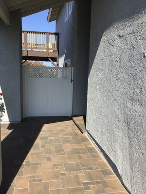 Custom built privacy gate in the rear