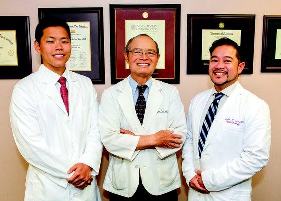 Daniel Choi, MD (Right) Worldster Lee, MD (Center) Brandon Lee, MD (Left)