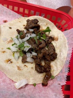 Carne asada taco