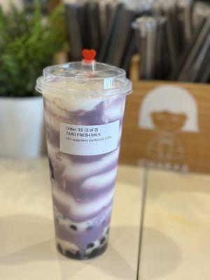 Taro Fresh Milk with boba