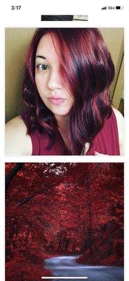 Red balayage on red  hair!!Amazing!!!