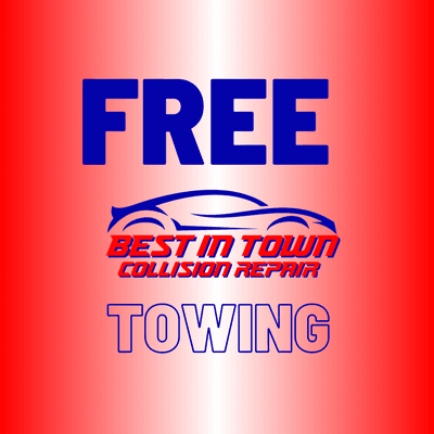 Free Towing to our Collision repair shop