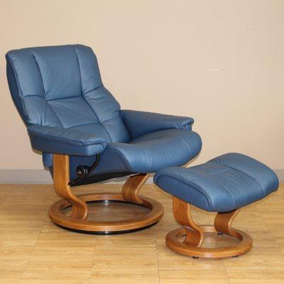 Stressless Mayfair in Oxford Blue Leather