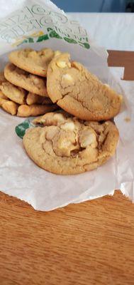 Broken cookies smashed into small bag