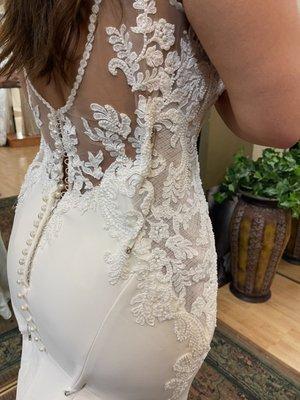 Wedding gown alteration