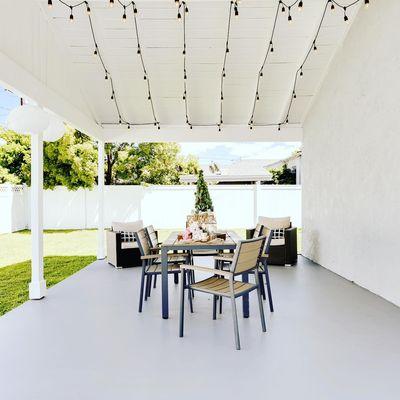 Outdoor dining area